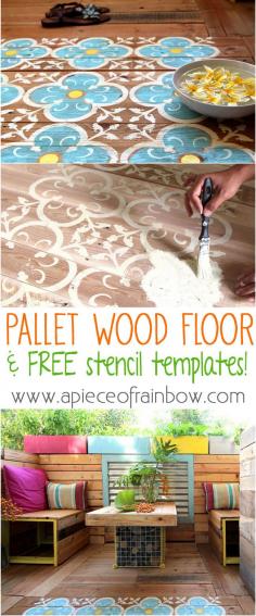 
                    
                        Stenciled Wood Floor from A Piece of Rainbow
                    
                