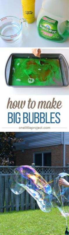 
                    
                        How to make Big Bubbles - This recipe for big bubbles is so much fun! And it uses simple ingredients that you probably have at home!
                    
                