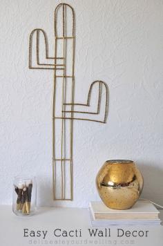
                    
                        Easy Cacti Wall Decor! Inspired by CB2 but nearly a FREE DIY to create. Delineateyourdwel...
                    
                