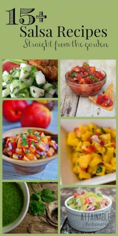 
                    
                        Garden (or orchard!) fresh produce is the perfect reason to whip up a batch of salsa. From basic tomato salsa to toppings featuring cactus, strawberries, cucumbers, and cilantro, you're sure to find something here to make your tastebuds happy.
                    
                