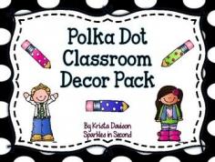 
                    
                        This is a cute black and white polka dot decor pack that will help add some pretty to your classroom. In this pack: *Name Plates *Bathroom Passes *Table Numbers *Clock Labels *Daily Schedule/Months of the Year/Days of the Week/Class Birthdays *Schedule Cards *Calendar Cards *Yesterday/Today/Tomorrow Cards *Clip Chart *Job Chart *Word Wall Letters *Classroom Labels* Number Cards *Number Posters (1-20)*Welcome Banner *Our Class Birthday Posters *Center Posters *Teacher Labels
                    
                