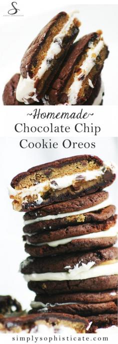 
                    
                        Homemade Chocolate Chip Cookie Oreos
                    
                