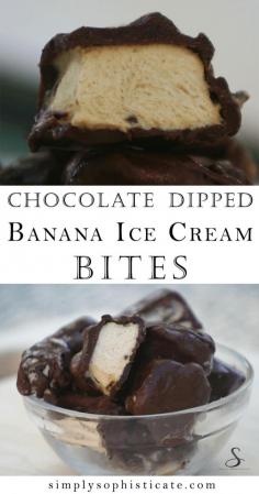 
                    
                        Chocolate Dipped Banana Ice Cream Bites
                    
                