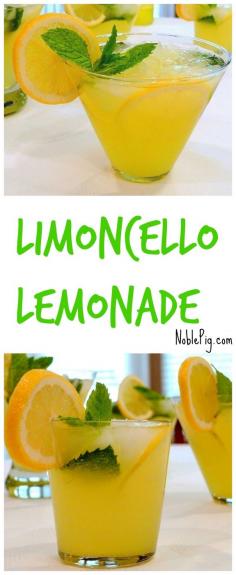 
                    
                        Limoncello Lemonade, refreshing and cold and perfect for summer from NoblePig.com.
                    
                