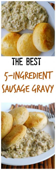 
                    
                        The Best 5-Ingredient Sausage Gravy from NoblePig.com.
                    
                