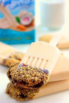 
                    
                        Healthy Peanut Butter Pie Pops by pumpkinandspice: Packed with nutritious ingredients and ready in minutes, these pops are a version of the classic pie, in healthy form. Greek yogurt, Almond/coconut milk, unsweetened, peanut butter, and honey makes these pops suitable for breakfast, a mid-morning snack, or even as a healthy dessert. #Pops #Peanut_Butter #Healthy
                    
                