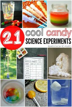 
                    
                        21 Cool Candy Science Experiments for Kids. These are perfect for science fair projects, classroom science activities or rainy day entertainment.
                    
                