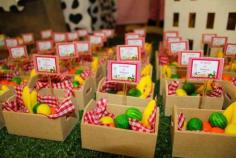 
                        
                            Fun favors at a farm birthday party! See more party ideas at CatchMyParty.com!
                        
                    