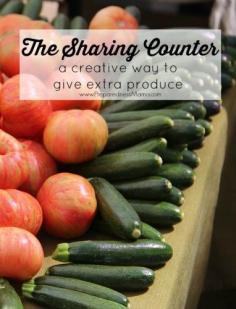 
                        
                            Start a sharing counter at work or church and use this creative way to share extra produce with your friends | PreparednessMama
                        
                    