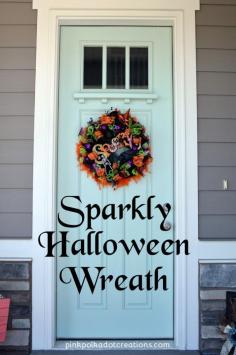 
                        
                            Sparkly Halloween Wreath - Pink Polka Dot Creations
                        
                    