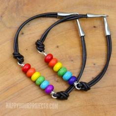 
                        
                            Rainbow DIY Bead and Leather Bracelets
                        
                    