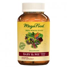 MegaFood Baby & Me Herb Free Multivitamin - 120 Tablets MegaFood Baby and Me Herb Free Multivitamin provides an excellent source of essential vitamins and minerals particularly important to supplement during pregnancy and lactation. Mega Food Baby and Me Herb-free formula is also enriched with enzymes to enhance digestive health. Mega Food Baby & Me Herb Free Multi-vitamin is easy to digest and can be taken on an empty stomach without upset. Mega Food Baby and Me Herb Free contains no gluten, soy, or dairy, and is suitable for vegetarians. Promotes the Health of Women During Pregnancy & Lactation Safe & Sound Potencies of FoodState Nutrients Farm Fresh with No Pesticides & Herbicides Non-GMO, Vegetarian & Kosher Women journey through many seasons throughout their life. From family planning and motherhood to menopause, women's nutritional needs do shift and it is important to choose a dietary supplement that is right for you to ensure you get the nourishment your body needs to maintain optimal health and well-being. Whether you require additional iron and folate during the child-bearing years, hormone-balancing herbs to support the journey through menopause or common thyroid deficiencies, MegaFood offers an array of comprehensive and wholesome dietary supplements, crafted to support a woman's harmonious journey through the seasons of life. About MegaFood Core ValuesMegaFood is a pioneer in the natural products industry, being the first company to make vitamins from scratch, with farm fresh whole foods. For 40 years, they have been making wholesome nutritional supplements that deliver the promise of farm fresh foods. At MegaFood, they are committed to producing the most authentic nourishment possible, and are dedicated to improving the lives of others with the products they make.