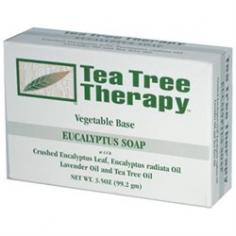 Wholesale Price - Tea Tree Therapy Eucalyptus Soap Vegetable Base Description: With Crushed Eucalyptus Leaf, Eucalyptus Radiata Oil, Lavender Oil, and Tea Tree Oil The Banalasta Oil Plantation is located in New South Wales, Australia. It is the world's largest Eucalyptus radiata plantation and uses organic farming practices. Eucalyptus radiata is a softer more pleasant antiseptic and anti-microbial eucalyptus. Eucalyptus radiata is the species of choice for aromatherapists as the medicinal eucalyptus most suitable for use on the skin. - Tea Tree Therapy Natural Eucalyptus Soap is vegetable based and is infused with Eucalyptus radiata Oil, Lavender Oil and Tea Tree Oil to give it anti-microbial action with aromatic deep cleansing freshness and softness. Crushed Eucalyptus leaf gently exfoliates the skin and macadamia nut oil soothes and moisturizes the skin. It is an all over body bar suitable for daily use on all skin types. Disclaimer These statements have not been evaluated by the FDA. These products are not intended to diagnose, treat, cure, or prevent any disease. - Ingredients: Sodium Palmate, Sodium Palm Kernelate, Purified Water, Eucalyptus Australiana Oil, Macademia Nut Oil, Tea Tree Oil, Crushed Eucalyptus Leaves, Sodium Chloride, Tetrasodium EDTA, and Tetrasodium Etidronate.