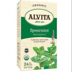 Please Note: Product Received May Temporarily Differ From Image Shown Due To Packaging Update. Herbal Supplement Traditionally Used To Help Soothe An Upset Stomach * Usda Organic Nsf Certified Gluten-Free Naturally Caffeine Free Kosher 100% Recycled Paperboard&Reg; Spearmint Native To The Mediterranean Region, Spearmint (Mentha Spicata) Has Been Used For Thousands Of Years As A Culinary Ingredient And Fragrance In Cosmetics. However, Spearmint Is Perhaps Most Esteemed Among Herbalists For Its Traditional Use To Soothe An Upset Stomach* Alvita&Reg; Spearmint Tea Is Made With Premium-Quality, Organic Spearmint Leaves, And Bears A Delicate Mint Flavor And Aroma With Just A Hint Of Sweetness. The Alvita&Reg; Story. In 1922, A New Era For Tea Consumption Began In America. The Herd Alfalfa, Known For Its Beneficial Nutrients, Was Packaged In Tea Bags And Sold To An Emerging Health Food Market. This Product Became Known As Alvita&Reg; And Set The Standard For Future Herbal Teas. Today, Alvita&Reg; Represents More Than Forty Single-Ingredient Teas, Each One Uniquely Distinct, Just Like The Individuals Who Drink Them. Alvita&Reg; Chooses Only The Highest Quality Organic, Wild-Crafted, Or Cultivated Botanicals, Perfectly Prepared To Provide You With The Best Mother Nature Has To Offer. Historical And Scientific Literature Is Painstakingly Studied To Ensure That The Correct Traditional Plant And Most Appropriate Servings Are Used, Delivering Premium Flavor And Quality. Herbs Are Gifts From The Earth. Alvita&Reg; Takes It Stewardship Seriously By Offering Carefully Harvested Teas In A Earth-Friendly Packaging. Our Beautifully Illustrated Boxes Are Made Using Recycled Paperboard And Our English, Pillow Style Tea Bags Are Oxygen Bleached, Not Chlorine Treated. You Won't Find A Better Product, With A Cleaner Package. Anywhere. Alvita&Reg;. Brewed With Confidence, Steeped In Tradition. 24 Tea Bags ~ Net Wt 1.42 Oz (40 G) 1-800-645-5626 * This Product Is Not Intended To Diagnose, Treat, Cure Or Prevent Any Disease.