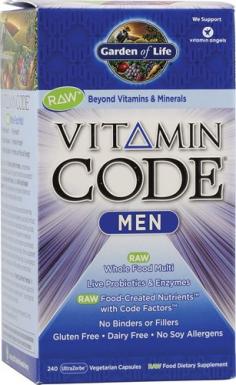 Vital Supplement for MenGarden of Life Vitamin Code Men's Multi Caps have active ingredients that are probiotic in nature. These live enzymes stimulate the metabolism rate and have positive health effects. Mental and physical health can improve with the addition of Vitamin B complex and Vitamin C.Bio-active ingredients Contains Vitamin EMaintains a healthy heart Garden of Life Vitamin Code Men's Multi Caps are made for ultimate formulation for men. The supplement can keep men active and healthy. Just For You: MenA Closer Look: Garden of Life Vitamin Code Men's Multi Caps are made from Vital Code technology to keep the heart and prostate areas healthy. Usage: Adults take 4 capsules daily. FDA disclaimer: These statements have not been evaluated by the FDA. This product is not intended to diagnose, treat, cure or prevent any disease.