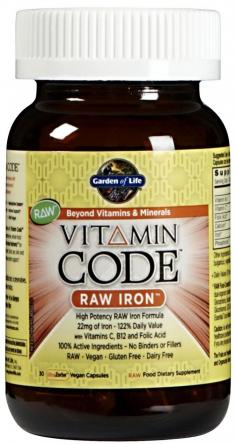 Vitamin Code RAW Iron is a comprehensive, whole-food, multi-nutrient formula made with RAW Food-Created Nutrients providing delivery of vitamins and minerals, particularly iron, vitamin B12, vitamin C and folic acid. Vitamin Code RAW Iron is gluten-free, dairy-free and contains no binders or fillers. Vitamin Code RAW Iron also provides a RAW probiotic and enzyme blend along with a RAW organic fruit and vegetable blend for additional nutritional support.