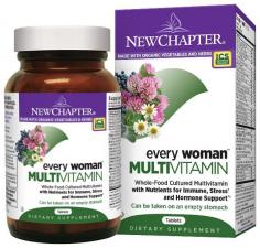 New Chapter - Every Woman - 120 Tablets New Chapter Every Woman is an organic whole-food multivitamin formulated specifically for the needs of active women under the age of 40. Most people would agree that taking a daily multivitamin is a good idea - it's often referred to as an insurance policy for covering nutritional gaps left by a less than optimal diet. New Chapter believes a daily multi can be much more than a nutrient backstop. In fact, they believe their Organic, Whole-Food Multi's can serve as the foundation of your complete nutrition program - with multiple benefits in support of your overall health and wellness. Verified Non-GMO New Chapter Whole-Food Multivitamins: More Than Food Supplements, They're Supplemental Food Cultured Whole Food- Organic herbs and cultured whole-food vitamins & minerals work together to promote optimal health and condition-specific benefits - not just address nutrient deficiencies. Every Women- Every Woman is an organic whole-food multivitamin formulated specifically for the needs of active women. Stress & Energy Support- Energizing herbs including organic maca and organic schizandra provide stress support and promote dynamic energy levels. Targeted Herbal Blends- Cultured, organic herbal blends provide energy & stress support and promote hormone, immune system, heart, and digestive health. Convenient- New two-a-day formula is easy-to-take, easy-to-digest, and can be taken anytime - even on an empty stomach! The Whole Truth About Cultured SoyCultured soy is one of the five sacred grains of the Chinese herbal tradition and is the foundation of superfoods such as tempeh and miso. Traditional cultures consumed soy only if it was fermented - for good reason. While non-fermented soy can disrupt absorption and normal activity of nutritive compounds, modern science has found that cultured soy actually enhances nutritive bioavailability and promotes normal cell growth, heart, and bone health.