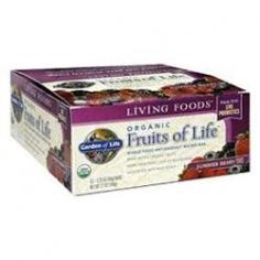 Fruits of Life Bar by Garden of Life 2.4 oz. - Fruits of Life Bar is Made with Live Probiotics - Fruits of Life Bar is a Whole Food Antioxidant Matrix Bar - Fruits of Life Bar is Made with 6 Organic Fruits - Fruits of Life Bar contains More Fiber than 1 Cup of Blueberries - Fruits of Life Bar is Sweetened with Raw Honey - Garden of Life is dedicated to empowering extraordinary health. The Garden of Life Living Foods bars combined the goodness of nutrition whole foods such as organic fruit, nuts and sprouted grains with beneficial live probiotics, all sweetened with raw honey to create an incredibly satisfying bar that is both delicious and healthy for you. Each bar contains soluble fiber from oat beta glucan, an important ingredient for supporting a healthy heart. - Try a Garden of Life, Fruits of Life Bar Today! - Supplement Facts for Fruits of Life Bar Serving Size: 1 Bar (64 g ) Servings Per Container: 12 Amount Per Serving % Daily Value Calories 230 Calories From Fat 35 Total Fat 3.5 g 5 % Saturated Fat 1 g 5 % Trans Fat 0 g Cholesterol 0 mg 0 % Sodium 25 mg 1 % Total Carbohydrate 47 g 16 % Dietary Fiber 4 g 16 % Insoluble Fiber 1 g Soluble Fiber 3 g Sugars 20 g Protein 3 g 6 % Vitamin A 0 % Vitamin C 0 % Calcium 6 % Iron 7 % Folate 3 % Vitamin E 8 % * Percent Daily Values not established. Other Ingredients - Raw honey, almond butter, Sprouted Grain, Fermented Seed and Cereal Blend (bet glucan* from soluble oat fiber, sprouted wheat, malted barley, almonds, sprouted barley, sprouted millet, sprouted lentils, sprouted soybeans, sprouted spelt, sprouted amaranth, sprouted quinoa, sprouted buckwheat, sprouted garbanzo beans, sprouted kidney beans, sprouted adzuki beans, sprouted flax seed. sprouted sunflower seed, sprouted pumpkin seed, sprouted chia seed, sprouted sesame seed, Icelandic sea salt, filtered water), dates, dried pineapple, dried blueberries, dried cranberries, apple powder, natural fruit flavor, dried coconut, vegetable glyc