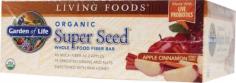 Super Seed Bar by Garden Of Life2.4 oz. - Super Seed Bar is Made with Live Probiotics - Super Seed Bar isA Organic - Super Seed Bar has No Added Sugars or Syrups - Super Seed Bar is All-Natural - Super Seed Bar is 100% Vegetarian - Super Seed Bar is Diary Free - Super Seed Bar contains Non-GMO - Super Seed Bar is Made with Raw, Whole, Live and Organic Foods - 1 Super Seed Bar contains as much fiber as 2 apples, 18 sprouted grains nuts sweetened with raw honey - Each Super Seed Whole Food Fiber Bar provides 3 g of soluble fiber from fruits and grains, including 0.75 g of soluble oat beta glucan fiber, and important ingredient for supporting a healthy heart. - Garden of Life is dedicated to empowering extraordinary health. Super Seed Living Foods bars combine the goodness of nutritious whole foods such as organic fruit, nuts and sprouted grains with beneficial live probiotics, all sweetened with raw honey to create an incredibly satisfying bar that is both delicious and healthy for you. Each bar contains soluble fiber from oat beta glucan, an important ingredient for supporting a healthy heart. Supplement Facts for Super Seed Bar Supplement Facts Serving Size: 1 Bar (68 g) Servings Per Container: 12 Amount Per Serving % DV Calories 250 Calories from Fat 45 Total Fat 5 g 8% Saturated Fat 0.5 g 3% Trans Fat 0 g Cholesterol 0 mg 0% Sodium 35 mg 1% Total Carbohydrate 46 g 15% Dietary Fiber 6 g 24% Insoluble Fiber 3 g Soluble Fiber 3 g Sugars 19 g Protein 5 g 10% Vitamin A 0%Vitamin C 0%Calcium 7%Iron 11%Folate 3%Vitamin E 6% * Percent Daily Values are based on a 2,000 calorie diet. Your daily Values may be higher or lower depending on your calorie needs. Calories 2,000 2,500 Total Fat Less Than 65 g 80 g Sat Fat Less Than 20 g 25 g Cholesterol Less Than 300 mg 300 mg Sodium Less Than 2,400 mg 2,400 mg Total Carbohydrate 300 g 375 g Dietary Fiber 25 g 30 g - Calories per gram: - Fat 9? Carbohydrates 4? Protein 4 Other Ingredients for Super Seed Bar - Raw