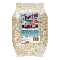 Bob's Red Mill Organic Quick Cooking Rolled Oats are uniquely Kiln Toasted and freshly milled from the highest quality farm-fresh oats in the world. Rolled extra thin to speed up the cooking time, these nutrient-rich, whole grain oats abound with that telltale soothing texture and are ready in one minute!