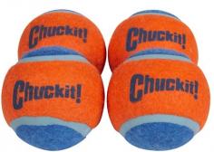Ready, set, fetch! Give your dog something to jump for with these durable, high quality tennis balls designed for the game of fetch. They feature an extra thick rubber core and attractive colors with improved visibility! The colors are bright orange/blue and they're designed to fit with the Chuckit, Chuckit! Ultra, and Chuckit! Jr. ball launchers (sold separately).