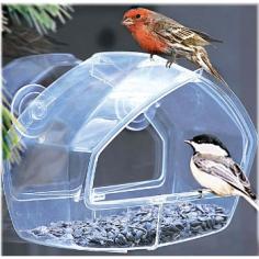 Shatterproof plastic reservoir. 1 feeding port with wide mouth for easy filling. View birds easily from inside window. Holds up to 1 cup of mixed seed. Dimensions: 6.88W x 5.6D x 7.78H inches. The Birdscapes Clear Window Feeder is an economical and convenient window bird feeder that easily attaches to any window surface. The Birdscapes Clear Window Feeder holds up to 1 cup of seed and has a wide open compartment that gives birds unfettered access to seeds resting in the bottom. Simply fill the seed basic and watch wild birds flock to feed! Bird watching is easy and fun with the crystal clear window bird feeder. Remember to clean your window bird feeder once every two weeks with a mild soap and water solution.