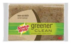 Shop for Cleaning at The Home Depot. Scrub sponge features a non-scratch natural fiber (100% plant-based) that is a great alternative to paper towels. One sponge outlasts more than 30 rolls. For a greener clean, 50% of the scrubbing fibers are made from agave plant and 100% plant-based fibers. Scotch-Brite Non-scratch Scrub Sponge is recommended for nonstick cookware, ceramic tile and glass cooktop surfaces.