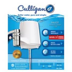A genuine OE part, the Culligan FM-15A On-Tap faucet filter will ensure you pour and serve only the cleanest, purest tasting water. For up to 200 gallons of use, this filter will reduce up to 99% of cysts, particulates, chlorine, bad taste and odor. Package includes everything you need for quick installation, including an adapter kit and replacement filter cartridge. Order the Culligan FM-15A On-Tap faucet filter online by 4pm CST and we will ship your way same day.