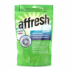 Affresh Washer Cleaner removes and prevents odor-causing residue that can occur in all brands of HE washers. While bleach only kills odor-causing bacteria leaving behind the detergent residue, Affresh Washer Cleaner uses surfactant chemistry to remove the root problem. Affresh cleaner is a formulated, slow-dissolve, foaming tablet that gets under residue, breaks it up, and washes it away leaving the washer smelling fresh and clean. Simply place one tablet in the wash basket (without clothes) and run a Normal Cycle (hot option) or Clean Washer Cycle. Affresh brand is environmentally friendly, safe on septic tanks, and safe for all washer components. Package includes three tablets.