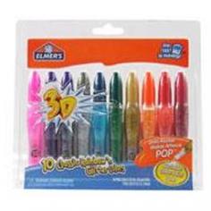 A unique art medium - dries with a raised surface so your art pops off the paper! Simply squeeze the pen to begin painting in 3-D. Washable paint comes in easy-to-hold pens. Certified AP nontoxic. Elmer's(R) 3-D Paint Pens, 0.36 Oz, Assorted Colors, Set Of 10 is one of many Acrylic & Tempera Paints available through Office Depot. Made by Elmer's.