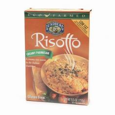 Risotto - Creamy Parmesan. A creamy rice entree in the Italian tradition. Low fat. Gluten free. Lundberg Family Farms is proud to present Creamy Parmesan Risotto. Hailed the pasta of Northern Italy, risotto is a deliciously creamy rice dish resulting from the unique cooking properties of Arborio rice. Lundberg Creamy Parmesan Risotto is a rich blend of Lundberg Eco-Farmed California Arborio rice, Parmesan and Cheddar cheeses, onion, and garlic. From stovetop to table in 30 minutes, Lundberg Risotto is an easy-to-prepare classic Italian gourmet experience. Lundberg Risotto is an easy-to-prepare classic Italian gourmet experience. Lundberg Eco-Farmed California Arborio rice is grown on fertile California soil. Sustainable farming practices used to produce Lundberg's healthy, Eco-Farmed rice include straw incorporation, sensible pest control, cover crops and fallow seasons. We care for our rice from planting to packaging to ensure you'll always receive healthy, high-quality rice. Our main priority is to leave the soil, air and water in better condition than we found it. We hope you enjoy this and our other fine rice products. Green-e Certified Renewable Energy. function openGCBalance() {var url = 'http://www2. meijer.com/nutrition/nutrition. aspx UPC=7341602001'; open Window(url, 700, 450);} function open Window(address, width, height, resizable, scrollbars) {if(!scrollbars) { scrollbars = "yes"; } if(!resizable) { resizable = "no"; } var new Window = window. open(address, 'Popup Window', 'width=' + width + ',height=' + height + ',toolbar=no, location=no, directories=no, status=no, menubar=no, scrollbars=' + scrollbars + ',resizable=' + resizable); new Window. focus();}