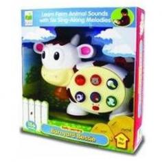 Never has Early Learning been so much fun! These new, portable, hand held talking Learning Cow is cute and colorful and as much fun as it looks. Kids can learn ABC, 123, Colors & Shapes, Animal Sounds and their favorite nursery rhyme melodies. (Each Learning Pal teaches something different). Each version requires two AA batteries and has an auto shut off for battery conservation. With light up buttons and fun, friendly voices and activities, Learning Pals will soon become your child's favorite toy. Ages 18+ months.