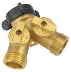 Durable solid brass construction. Y-connector accommodates 2 hoses from a single faucet. Features large control knobs for easy-use. Swivel connector aligns the Y-connector with faucet. Measures 4.75L x 3W x 2H in. The Gilmour Brass Y Connector is a smart and easy way to care for your greenery. Constructed from solid brass, this durable Y connector allows for multiple hoses to operate in one area. The easy-to-use swivel connector simply connects with your faucets, providing a wide area of water distribution for your lawn or garden. About GilmourGilmour exists to meet the needs of serious gardeners and homeowners who demand the very best for their lawns and gardens. Over the course of several decades, Gilmour has developed some of the most innovative tools on the market for pruning, trimming, watering, fertilizing, chemical application, and cleaning. The quality of each product is unsurpassed, and it is a priority to offer environmentally friendly products that help customers use natural resources responsibly.