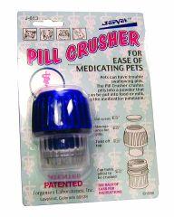 This is an over the counter product - it does not require prescription. Pets can have trouble swallowing pills, or sometimes a pet is too difficult to pill. Other times a tablet or pills is too large for a pet to swallow. The pill crusher crushes pills into a powder that can be put into food, a treat or a liquid, making the medication palatable. The pill crusher works by dropping the pill into the clear chamber and screwing the top portion directly into it. It has a handy storage area in the lid to keep extra tablets close by. Top and bottom have raised knurled ridges for easy tightening. Made of high impact plastic. Packaged in blister pack display. Instructions: Unscrew cap from clear base. Place pill in deep well of clear base. Screw cap back onto clear base, crushing pill. then unscrew cap. Pour crushed pill into food, milk, liquid vitamin solution or treat. Mix thoroughly.