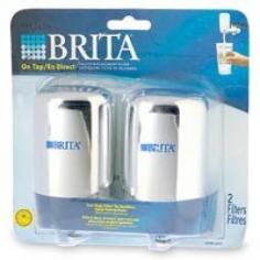 To keep great-tasting cleaner water on tap for pennies per glass, change your faucet water filter regularly. These BPA-free Brita Faucet Replacement Filters fit all models of Brita Faucet Filtration Systems. They reduce chlorine taste and odor, lead and asbestos impurities often found in tap water. One water filter can replace up to 750 standard 16.9-ounce water bottles, cutting down on plastic waste. The filter life indicator on your Brita Faucet Filter System shows you when to change your water filter. Stock up with this economical 2-pack of water replacement filters in a stylish, chrome finish. Get great taste, less waste and more savings from Brita. Snap new water filter into water filter system. For Model OPFF-100, change the filter every 94 gallons or about 4 months. For other Brita faucet filtration systems, replace filter every 100 gallons or about every 4 months.