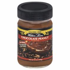 Natural rich chocolate peanut flavor. Sugar free. Calorie free. Fat free. No calories, fat, carbs, gluten or sugars of any kind. Switch & save. 330 calories a day, lose 34 pounds a year! The Walden Way: Great taste, no calories! How do we do it? Rich natural flavors. Walden Farms Chocolate Peanut Spread is smooth and creamy, made with real chocolate from premium natural cocoa beans and natural fresh roasted peanut flavor. Switch & save more than 500 calories when making a delicious PB & J with Walden Farms Fruit Spread. Save hundreds of calories every day The Walden Way. Delicious in a PB & J, smoothie, snack or with fruit. 100% guaranteed. Waldenfarms.com. Refrigerate after opening. Contains Trace Calories: Purified Water, Vegetable Fiber, Defatted Cocoa Powder, Natural Chocolate Flavor, Caramel Color, Natural Roasted Peanut Flavor, Natural Peanut Extract, Sea Salt, Corn Starch, Xanthan Gum, Lactic Acid, Sodium Benzoate (to Preserve Freshness), Sucralose, Vanilla Flavor, FD & C Yellow 6. Contains peanuts.