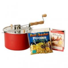 WHR1002: Features: -Set includes the whirley pop, one real theater all inclusive popping kit, pre-measured gourmet oil, popping corn and buttery salt. -Material: Aluminum. -Virtually every kernel will pop to make perfect fluffy popcorn in the six quart aluminum pot. -Easy hand crank creates a popper full of popcorn in three minutes. Collection: -Whirley Pop. Material: -Metal. Number of Items Included: -1. Built In Stirring System: -Yes. Heat Resistant Handle: -Yes. Kernel Capacity: -4 Ounces. Cooked Popcorn Capacity: -192 Ounces. Dimensions: Overall Height - Top to Bottom: -10 Inches. Overall Width - Side to Side: -18 Inches. Overall Depth - Front to Back: -7 Inches. Overall Product Weight: -3 Pounds.