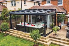 Designed to fit verandas and glass room with pent roof shapes at Eden