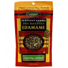 Seapoint Farms Dry Roasted Edamame, Lightly Salted, Pouches, 4 oz, 12 pk