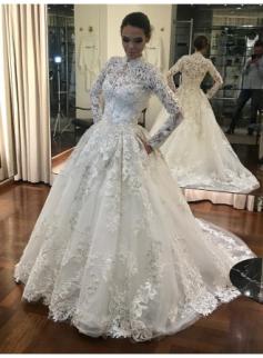 Vintage Brautkleider Mit Ärmel Weiße A Linie Hochzeitskleider Günstig
