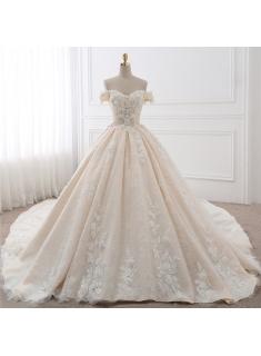 Elegante Brautkleider A Linie Online | Spitze Hochzeitskleid Kaufen