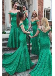 Elegante Brautjungfernkleider Grün Günstig | kleider für Brautjunfern Spitze