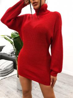 CORINA SWEATER DRESS (RED)