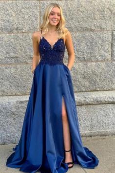 Elegante Abendkleider Blau | Abiballkleider Lang GÃ¼nstig