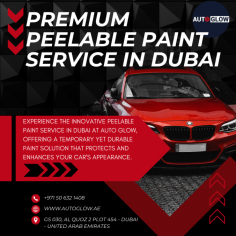Experience the innovative peelable paint service in Dubai at Auto Glow, offering a temporary yet durable paint solution that protects and enhances your car's appearance. 