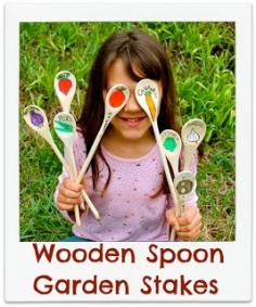 wooden spoon vegetable markers.