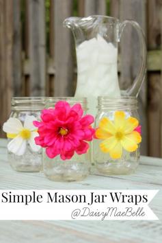 Mason Jar Flower Wraps