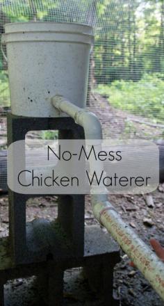 No-mess Easy Chicken Waterer