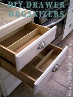 Do it Yourself Drawer Organizers {DIY Kitchen Organization} - bystephanielynn. P