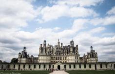 A peak at Château de Chambord in the Loire Valley, France.